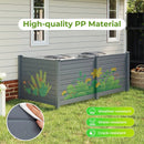 48 x 38 Inch Air Conditioner Fence 3 Panels with Metal Ground Stakes for Patio Backyard by LJGDeals