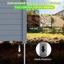 48 x 38 Inch Air Conditioner Fence 3 Panels with Metal Ground Stakes for Patio Backyard by LJGDeals