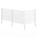 48 x 38 Inch Air Conditioner Fence 3 Panels with Metal Ground Stakes for Patio Backyard by LJGDeals