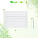 48 x 38 Inch Air Conditioner Fence 3 Panels with Metal Ground Stakes for Patio Backyard by LJGDeals