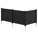 48 x 38 Inch Air Conditioner Fence 3 Panels with Metal Ground Stakes for Patio Backyard by LJGDeals