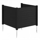 48 x 38 Inch Air Conditioner Fence 3 Panels with Metal Ground Stakes for Patio Backyard by LJGDeals