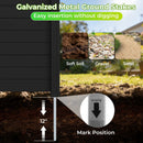 48 x 38 Inch Air Conditioner Fence 3 Panels with Metal Ground Stakes for Patio Backyard by LJGDeals