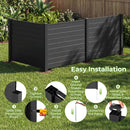 48 x 38 Inch Air Conditioner Fence 3 Panels with Metal Ground Stakes for Patio Backyard by LJGDeals