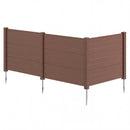 48 x 38 Inch Air Conditioner Fence 3 Panels with Metal Ground Stakes for Patio Backyard by LJGDeals