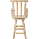 Rustic Bar Stool, Fir Wood Construction, Wide Armrest by HouseOfZazla
