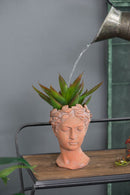 D7X11" Visage Head Bust Planter - Brown by HouseOfZazla