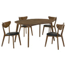 Linnea - 5 Piece Dining Set With Chairs - Dark Walnut by HouseOfZazla
