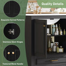 Bathroom Vanity With Sink, Cabinet & 2 Soft Closing Doors & Adjustable Shelf