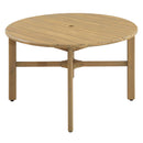5 Piece Round Patio Table & Cushioned Armrest Chairs, Outdoor Dining Set With Umbrella Hole