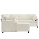 U-Shaped Sectional Sleeper Sofa With Ample Storage Space, 2 Cup Holders And Charging Ports For Living Room by HouseOfZazla