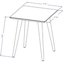 Utopia - Square End Table - White by HouseOfZazla