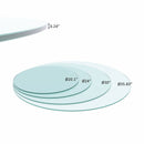 20" Round Tempered Glass Table Top Clear Glass 1 / 4" Thick Flat Polished Edge - Transparent by HouseOfZazla
