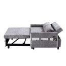 Pull Out Sleep Sofa Bed Loveseats Sofa Couch With Adjsutable Backrest, Storage Pockets, 2 Soft Pillows, USB Ports For Living Room, Bedroom, Apartment, Office by HouseOfZazla