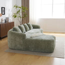 Modular L-Shape Sectional Sofa With Curved Chaise by HouseOfZazla