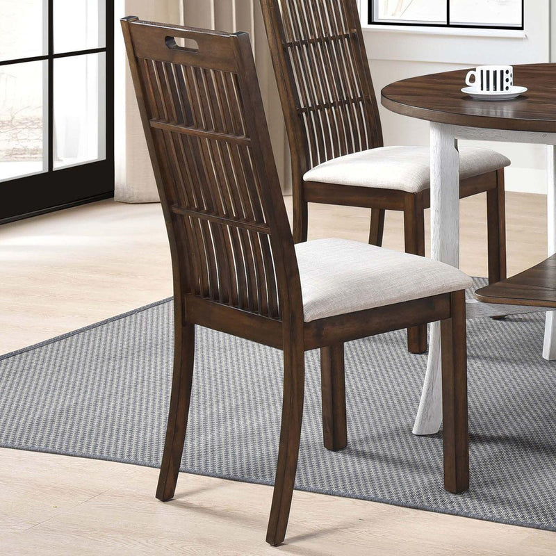 WOODHOMER Round Dining Furniture Set 1Table with 4 chairs