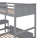 Full Over Full Bunk Bed With Desk