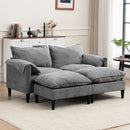 Convertible Combination Sofa With Footstools With Storage by Unique Piece Furniture