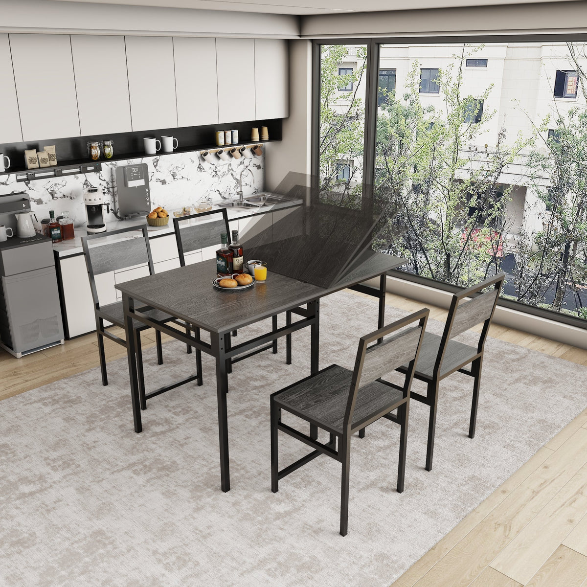 Extendable Dining Table Set with 4 Chairs, photo 8 of 10