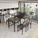 Extendable Dining Table Set with 4 Chairs