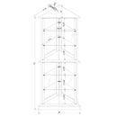 Corner Curio Dispaly Cabinet With Lights, Adjustable Tempered Glass Shelves, Mirrored Back (E26 Light Bulb Not Included) by HouseOfZazla