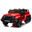 24V Ride On Car for Kids Battery Powered Ride On 4WD Toys with Remote Control,Parents Can Assist in Driving,Music and Lights,Five-Point Safety Belt,Rocking chair mode for back-and-forth swinging