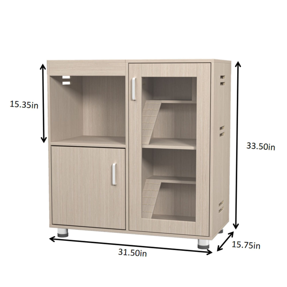 4 Tier Hamster Cage With Acrylic Windows And Storage Cabinet, photo 5 of 16