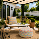 Outdoor Inflatable Ottoman 21"x21"x9"