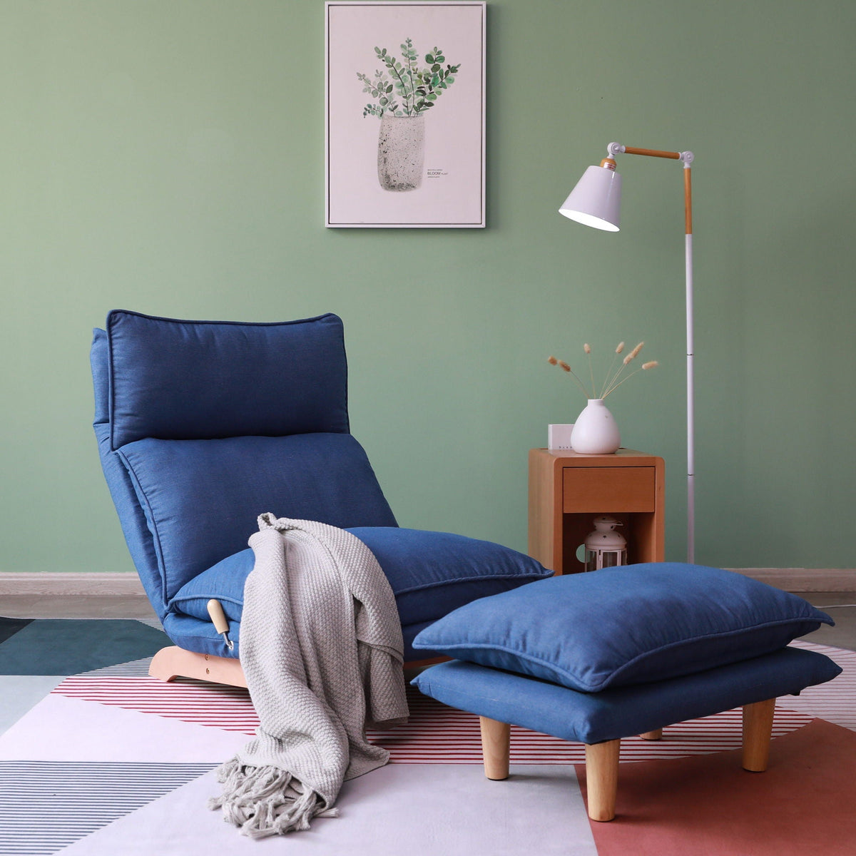 Single Lazy Sofa Chair Leisure Foldable Reclining Chair, photo 3 of 8