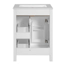 Elegant Bathroom Vanity With Ceramic Sink, Soft Close Doors And Drawers, Double Storage Racks by HouseOfZazla