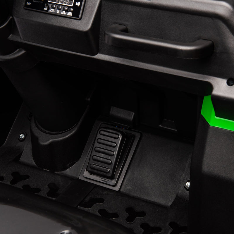 24V 2-Seater UTV-XXL Ride On Truck with Dump Bed for kid,Ride On 4WD UTV with 6 Wheels,Foam Tires, Suitable for Off-Roading,remote control,Three-Point Safety Harness