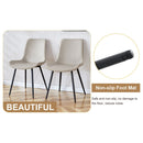 Table and chair set.Cozy Modern MDF Dining Set -67'x35.4' with 4 Gray  Artificial Leather Chairs With Curved Widened Cushion Design.Suitable for restaurants, kitchens, dining rooms,etc.