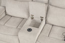 Galya - Motion Loveseat With Console - Light Gray