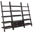 Blackburn - 3 Piece Ladder Bookshelf Set With Modular Design - Cappuccino by HouseOfZazla