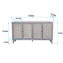 Accent Cabinet 4 Door Wooden Cabinet Sideboard Buffet Server Cabinet Storage Cabinet, for Living Room, Entryway, Hallway, Office, Kitchen and Dining Room, Natural Wood Wash