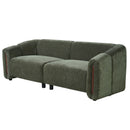 87.4" Modern Minimalist Curved Block Sofa