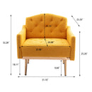 Accent Chair, leisure single sofa with Rose Golden feet