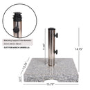 Umbrella Holder Square 55 Lbs Umbrella Base - Natural / Gray by HouseOfZazla