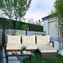 Outdoor Patio Furniture 3-Piece Conversation Set (Beige Cushion)
