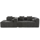 Sectional Free Combined Sofa With 2 Side Pockets by HouseOfZazla