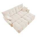 Sofa Set With Ottoman And Pillows, Textured, High Resilience Cushions by HouseOfZazla