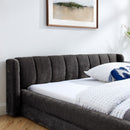 Modern Upholstered Bed Frame With Thick Fabric And Headboard by Unique Piece Furniture