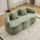 Curved Loveseat Sofa With Round Armrest by HouseOfZazla