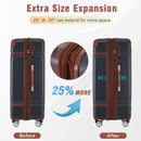 Hardshell Luggage Sets 4 Pieces 20" / 24" / 28" Luggages And Cosmetic Case Spinner Suitcase With Tsa Lock Lightweight by HouseOfZazla