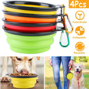 Collapsible Silicone Dog Bowls with Carabiner by LJGDeals