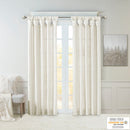 Twist Tab Lined Window Curtain Panel White 50x84