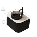 DINA 24" Bathroom Vanity & Sink, Floating Curved Edges with Striped Plywood Cabinet by HouseOfZazla