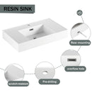 Modern Wall Mounted Bathroom Vanity With Resin Sink And Soft Close Drawer by Unique Piece Furniture