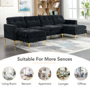 Modern L - Shape Convertible Sectional Sofa With Movable Ottoman by HouseOfZazla