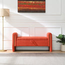 Modern Teddy Upholstered Large Bed End Bench With Arms And Storage by Unique Piece Furniture